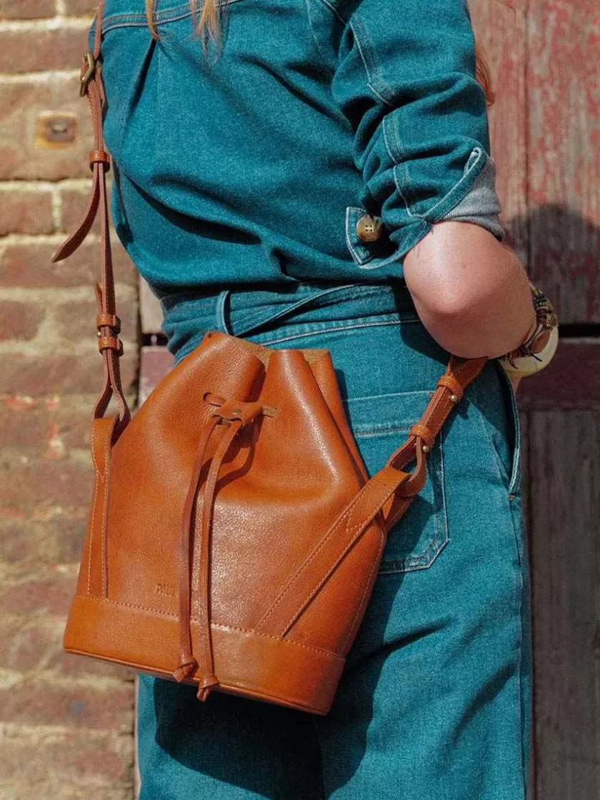 Best Sale L'Aumoniere - Cognac Huile Femme Sacs Porté Épaule