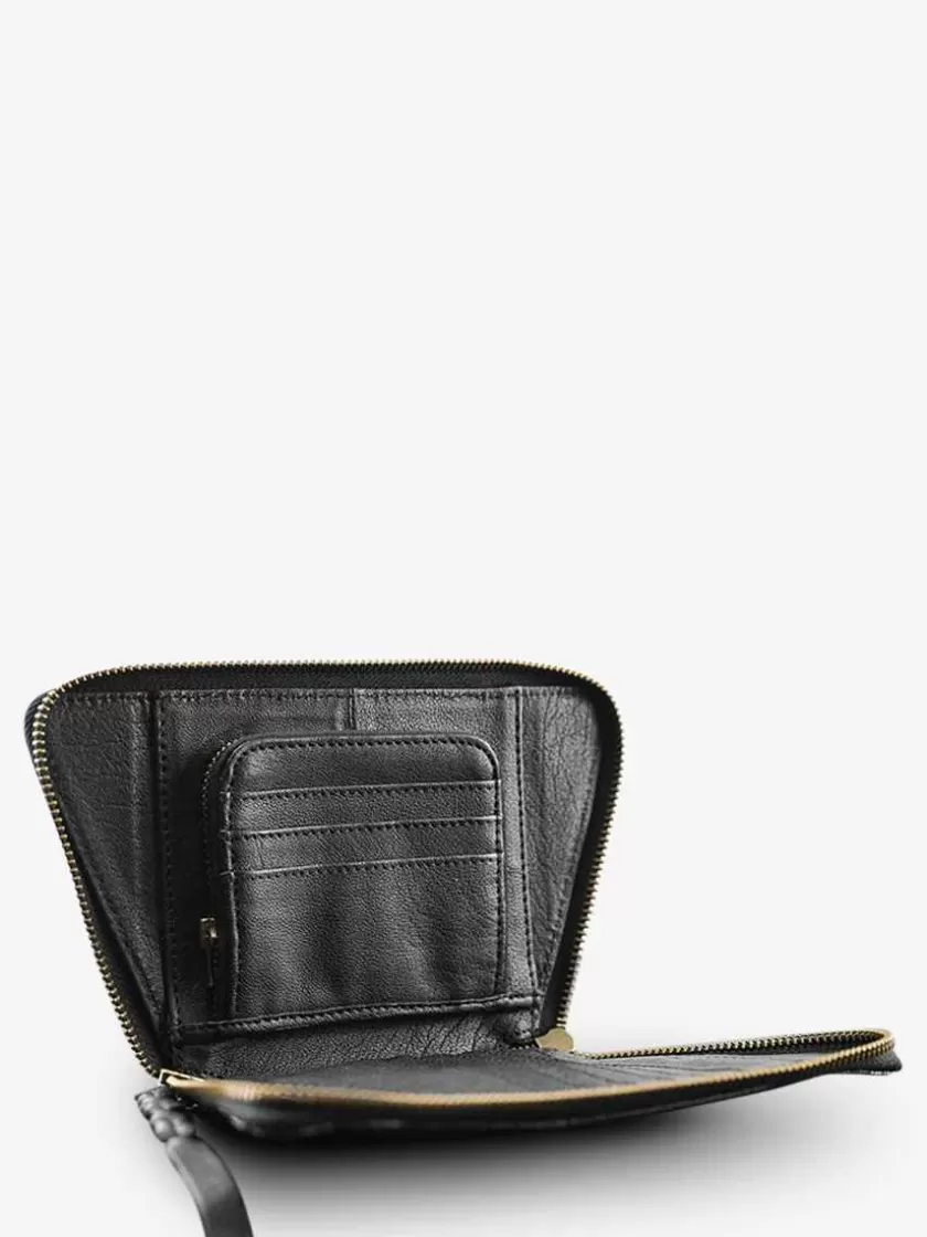 Cheap Leportefeuille Emma Python - Argente / Noir Femme Portefeuilles